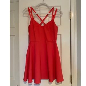 French Connection Crossback Fit-&-Flare Dress